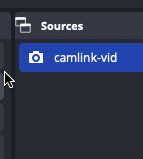 Camlink video source view.
