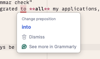 Grammarly in action.